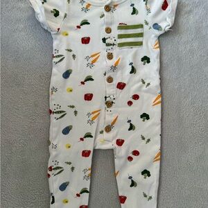 Charming Veggie Print Kids Bodysuit